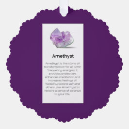Amethyst Crystal Meaning Juwelier Display Gift Tag Ornament Karte