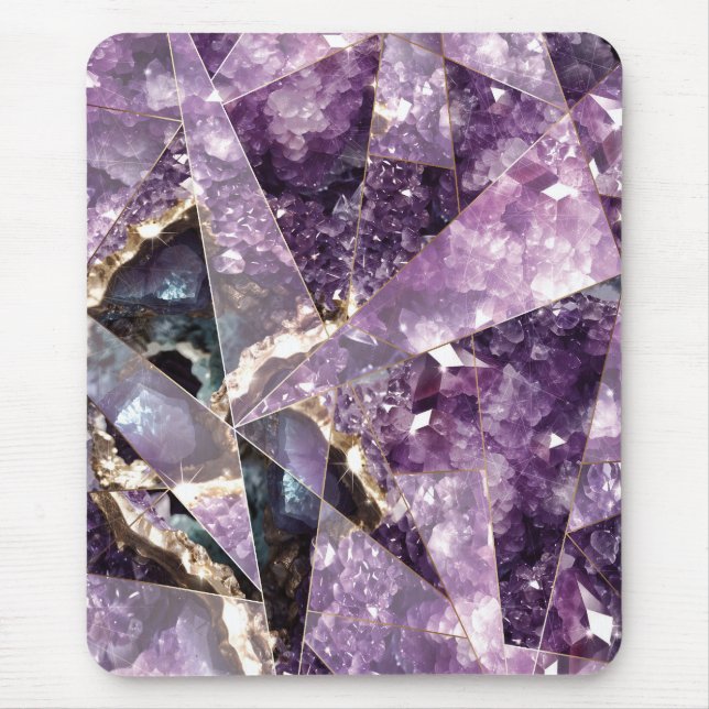 Amethyst Crystal Modern Elegante Mousepad (Vorne)