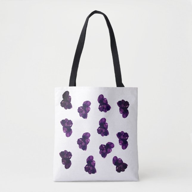 Amethyst Crystal Stone Tote Bag (Vorderseite)