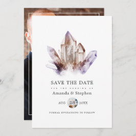 Amethyst Crystal Wedding Foto Save The Date