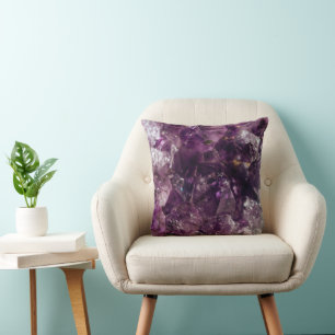 Amethyst Crystals Throw Kissen