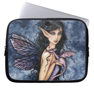 Amethyst Dragon Lila Faiasy Fantasy Art Laptopschutzhülle