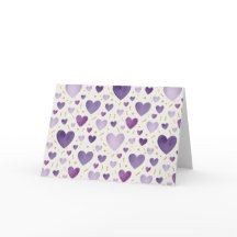 Amethyst Dream Watercolor Hearts