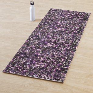Amethyst Edelstein-Kristalldruck Yogamatte