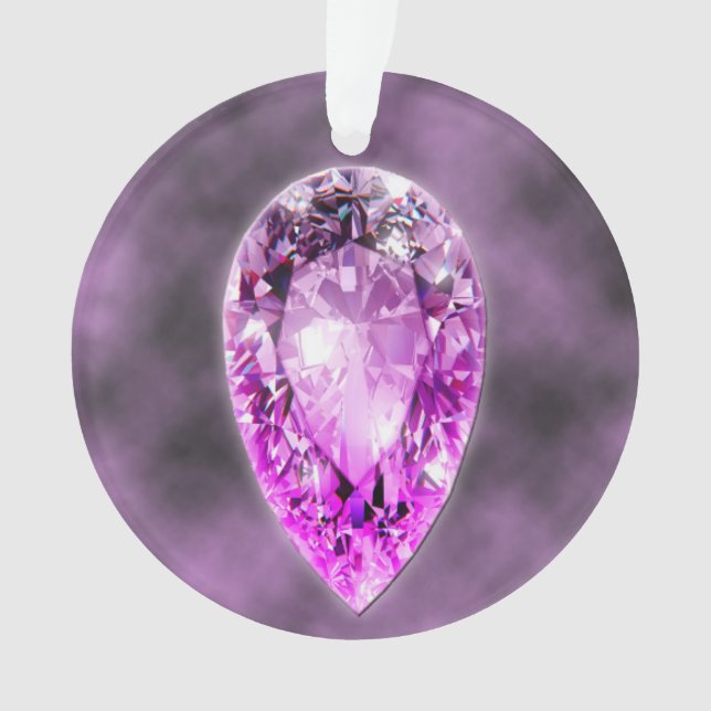 Amethyst Edelstein-Verzierung Ornament (Vorderseite)