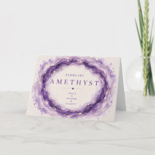 Amethyst-Februar-Geburtsstein Karte