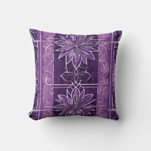 Amethyst floral gepolstertes Kissen - Minimalistis