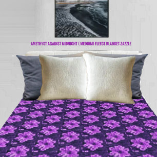 Amethyst gegen Mitternacht Fleecedecke