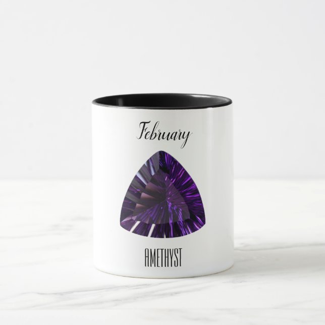 Amethyst Gem Lila Coffee Tasse Februar Birthstone (Zentrum)