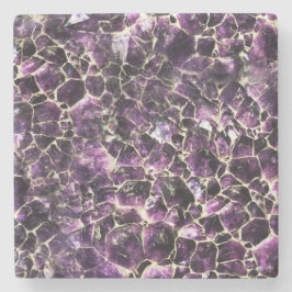 Amethyst Gemstone Crystal Print Steinuntersetzer