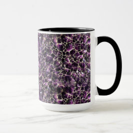 Amethyst Gemstone Crystal Print Tasse
