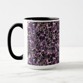 Amethyst Gemstone Crystal Print Tasse