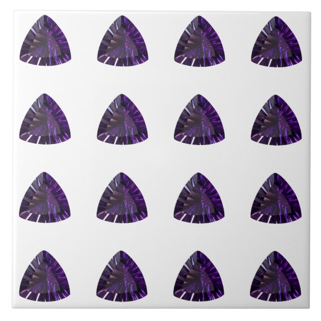 Amethyst Gemstone, Februar Birthstone, Lila Fliese (Vorderseite)