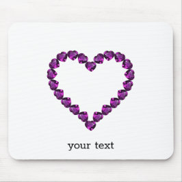 Amethyst Gemstone Herz Lila Mousepad