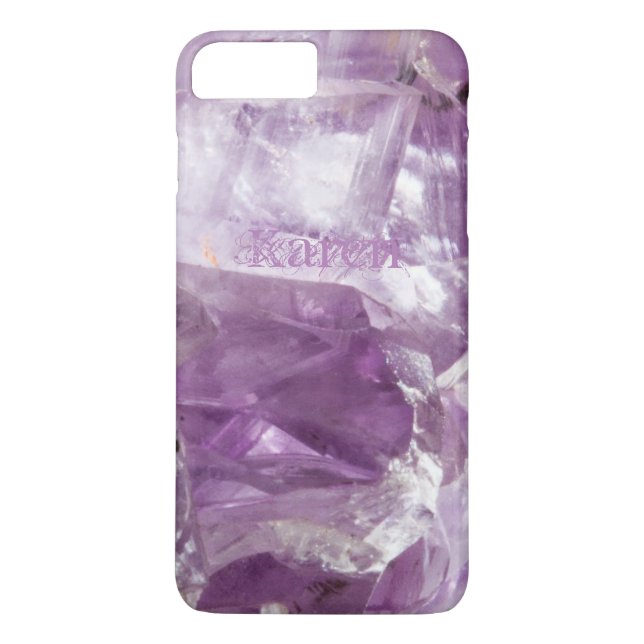 Amethyst Gemstone KristallQuarz Lila Lilac Case-Mate iPhone Hülle (Rückseite)