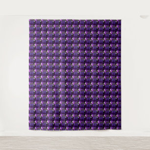 Amethyst Gemstone Lila Wandteppich