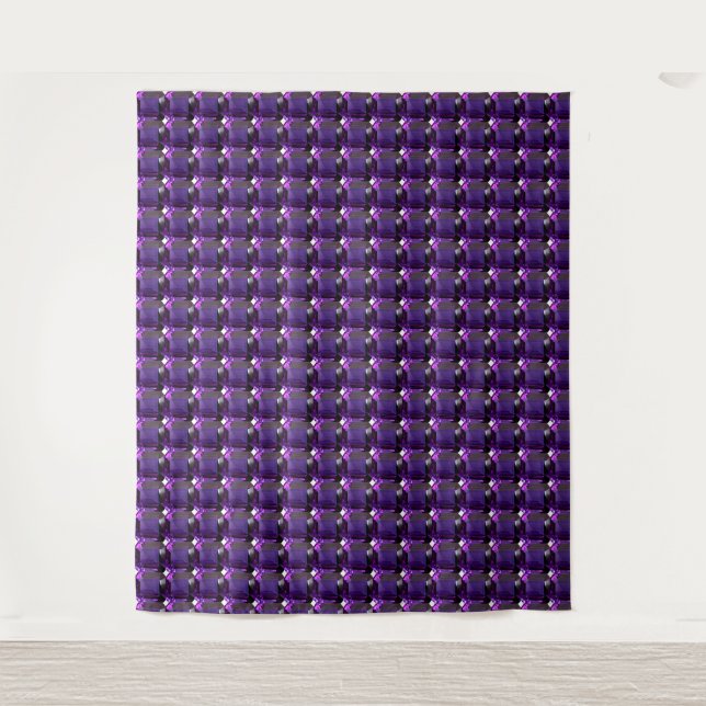 Amethyst Gemstone Lila Wandteppich (Vorderseite)