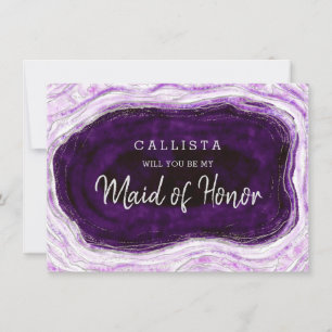 Amethyst Geode be Meine Trauzeugin Vorschlagskarte