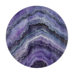 Amethyst Geode Fluid Pour Schneidebrett