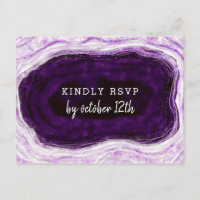 Amethyst Geode Slice Wedding Meal Choice UAWG