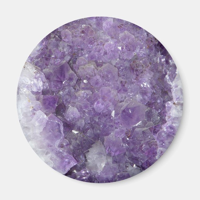 Amethyst Geode - Violet Crystal Gemstone Magnet (Vorne)