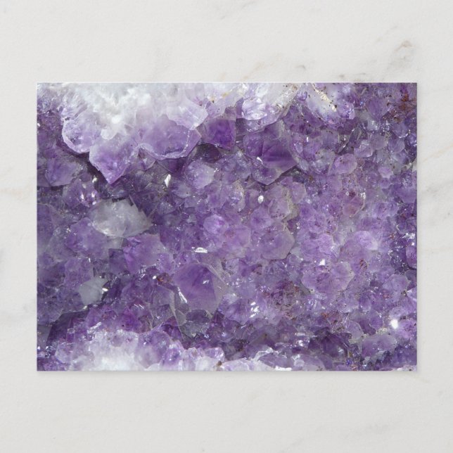 Amethyst Geode - Violet Crystal Gemstone Postkarte (Vorderseite)