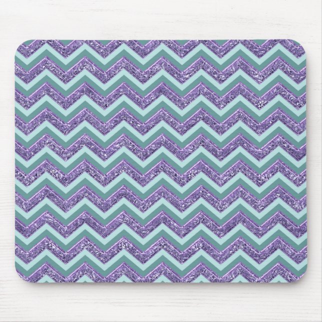 Amethyst Glass Zigzag Muster Mousepad (Vorne)