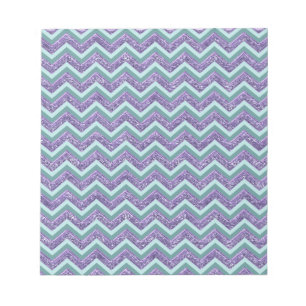 Amethyst Glass Zigzag Muster Notizblock