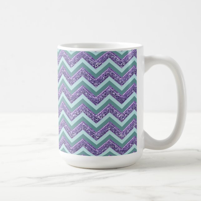 Amethyst Glass Zigzag Muster Tasse (Rechts)