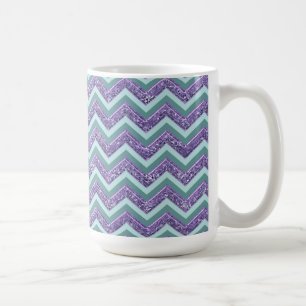 Amethyst Glaszickzack-Muster Tasse