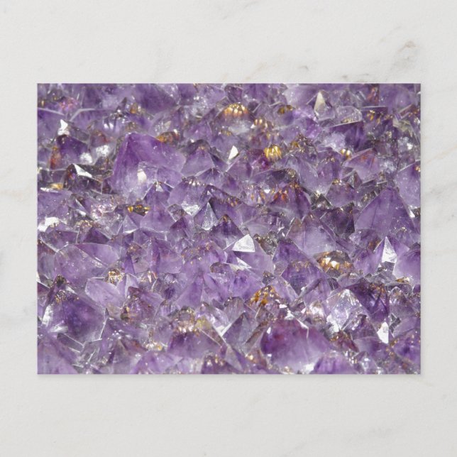 Amethyst Glitzern Postkarte (Vorderseite)