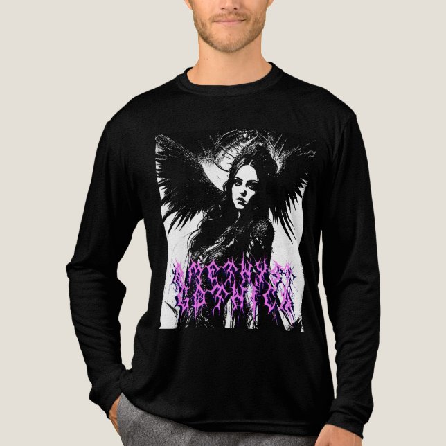 Amethyst Gothica Dark Angel Longsleeve Tri-Blend Shirt (Vorderseite)