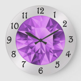 Amethyst-Großuhr Große Wanduhr