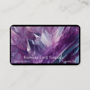 Amethyst Healing Crystals Business Card Visitenkarte
