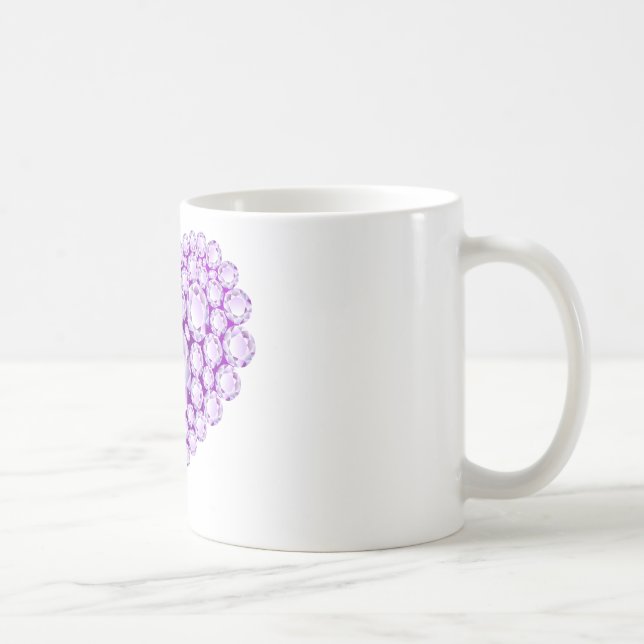 Amethyst Heart Gems Tasse (Rechts)