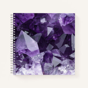 Amethyst-Heilsteincluster Notizbuch