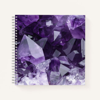 Amethyst-Heilsteincluster Notizbuch