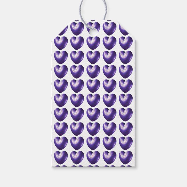 Amethyst-Herz gefüllt mit Liebe Geschenkanhänger (Vorderseite)