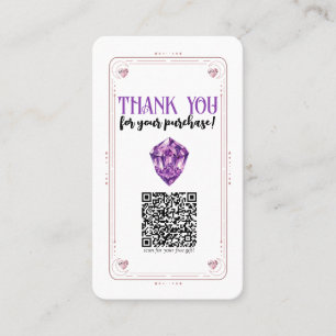 Amethyst-Herz-Rose-Quarz-Kristall-Social-Media-QR Visitenkarte