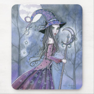 Amethyst-Hexe Gothic Halloween-Kunst Mousepad