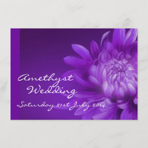 Amethyst Hochzeitsfeier einladen 6. Einladung