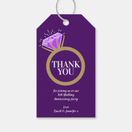 Amethyst Hochzeitstag Ring danke Ihnen zu Gunsten Geschenkanhänger