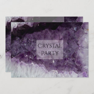 Amethyst Höhle Crystal Party Einladung