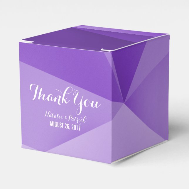 Amethyst Jewel Tones Gastgeschenk Hochzeit Boxes Geschenkschachtel (Vorderseite)