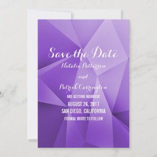 Amethyst Jewel Tones Save the Date einladen Einladung