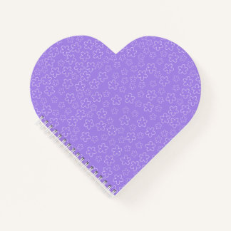 Amethyst-Kirschblüten-Herz Notizbuch