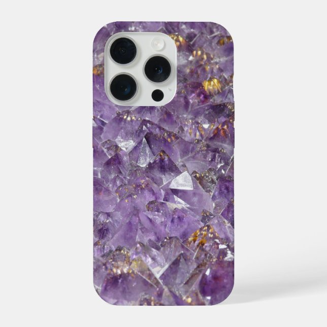 Amethyst-Kristall-Handyhülle iPhone Hülle (Rückseite)