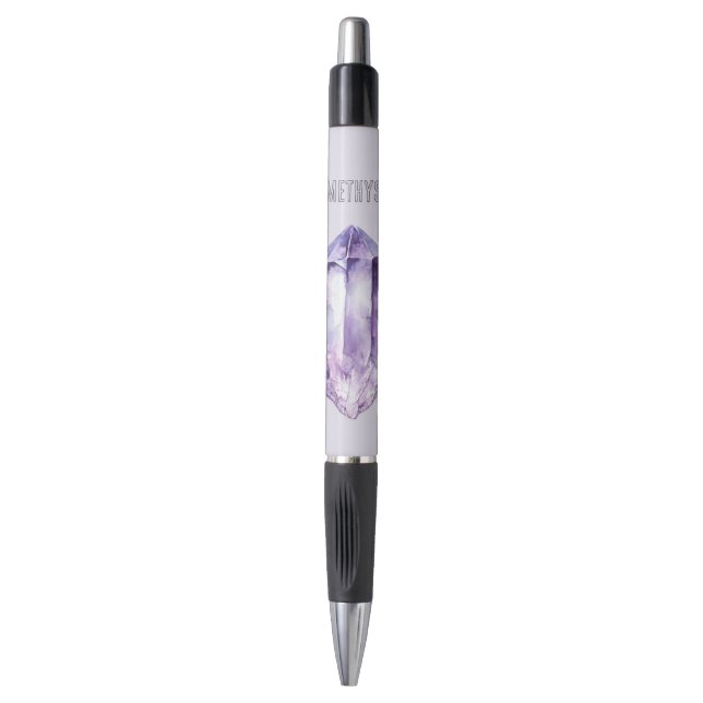 Amethyst Kristall Kugelschreiber (Vorderseite Vertikal)