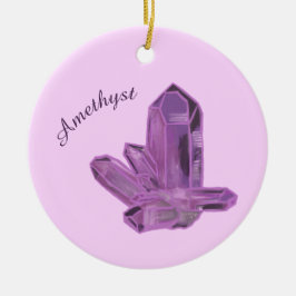 Amethyst-Kristall-Ornament – Schutz & Ruhe  Keramik Ornament