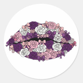 Amethyst-Kuss Runder Aufkleber
